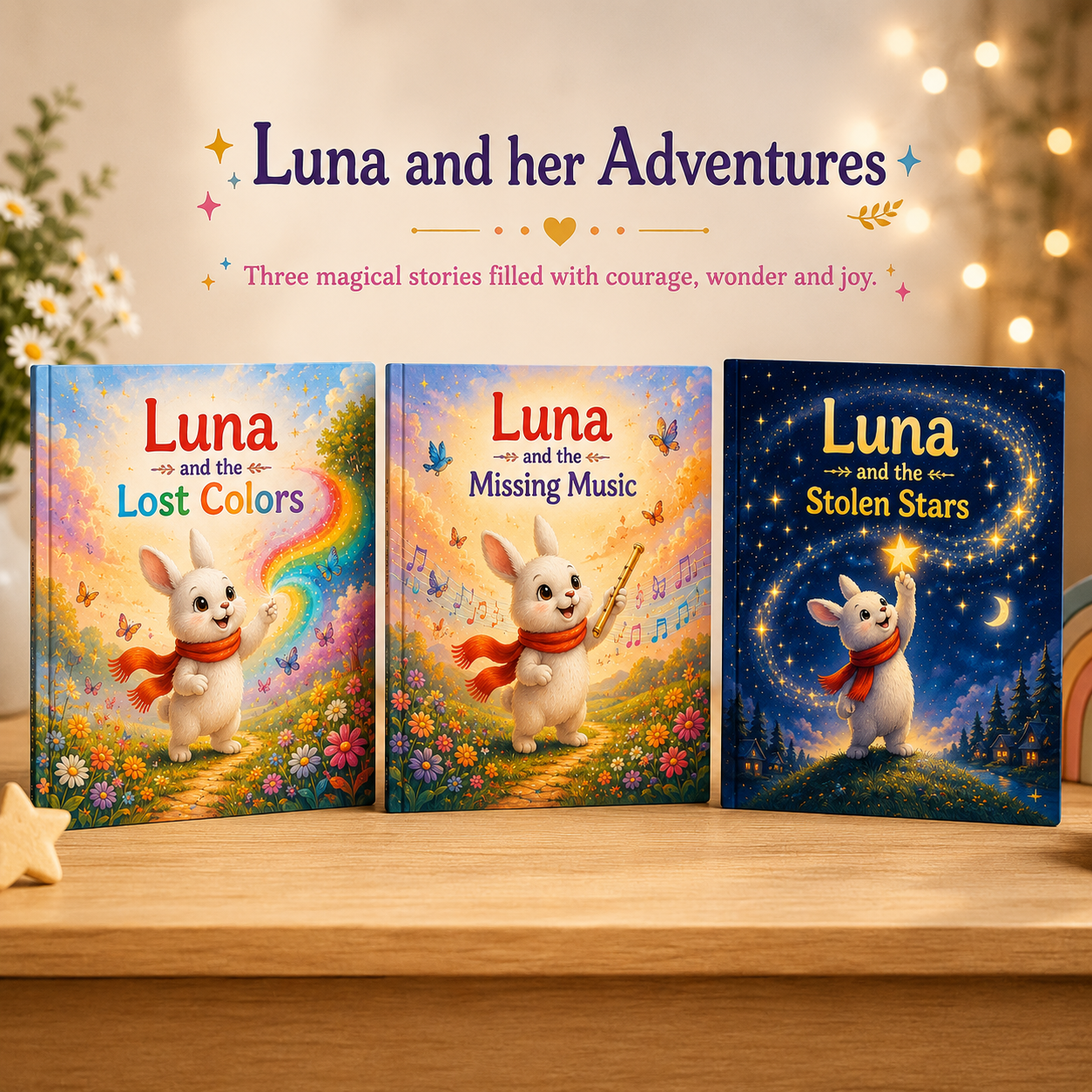 The Luna Series Collection – 3 Children’s Books for Ages 3–7 | Bedtime Stories & Gift Set for Kids | 3 Free Printable Coloring Books