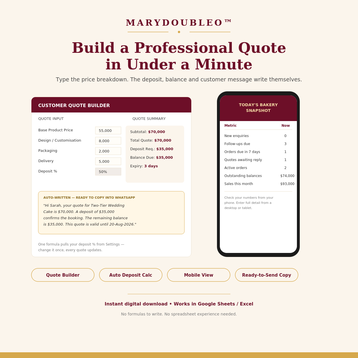 WhatsApp Sales and Order System for Home Bakers cover